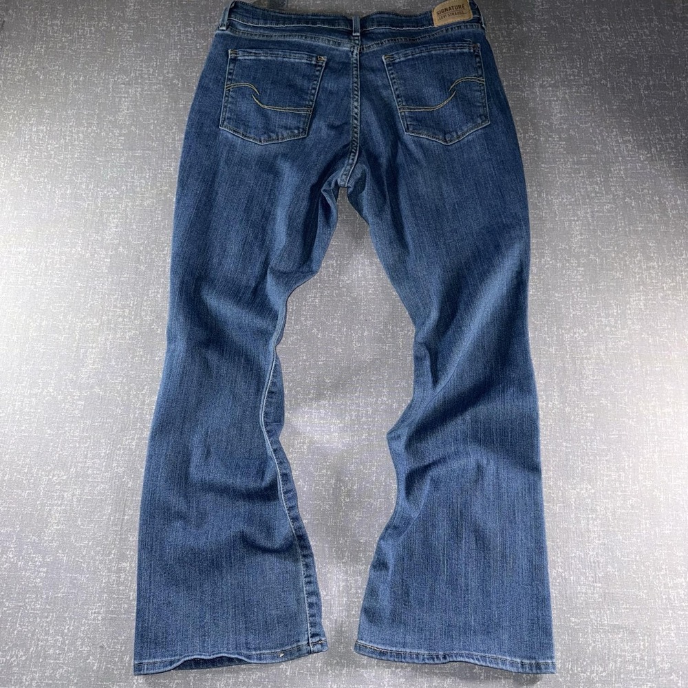 Signature Levi Strauss Jeans Womens 14S Blue Mid Rise Bootcut 32x30 Denim